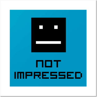 pixel face is not impressed Posters and Art